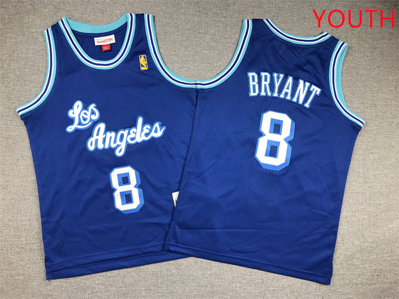 Youth Los Angeles Lakers 8 Bryant Blue 2025 NBA Jersey style 1